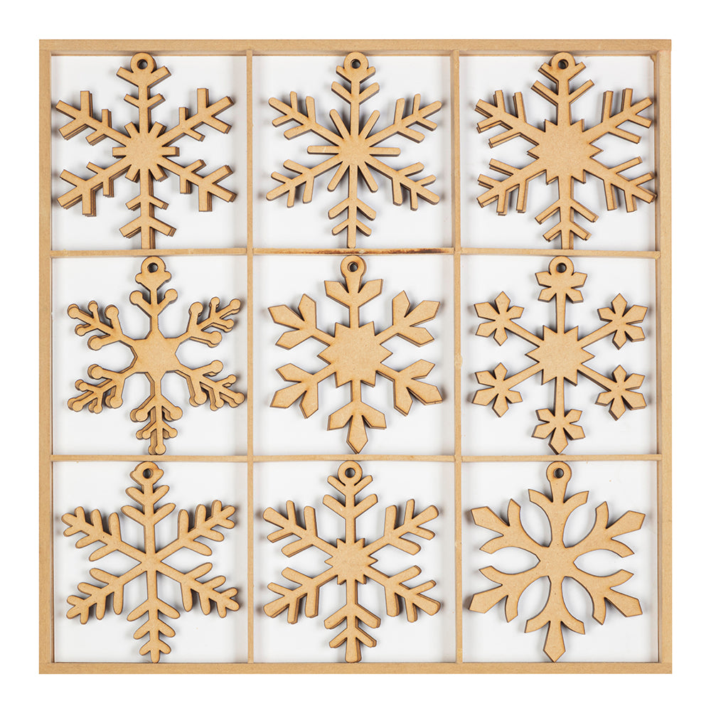 SET NAVIDEÑO DE ESFERAS DE COPOS DE NIEVE