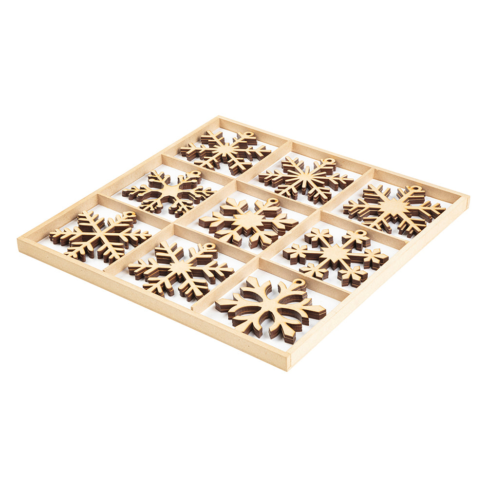 SET NAVIDEÑO DE ESFERAS DE COPOS DE NIEVE