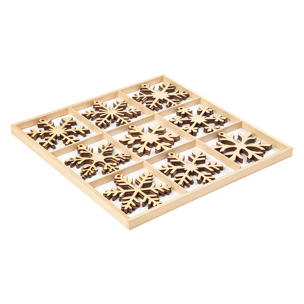 SET NAVIDEÑO DE ESFERAS DE COPOS DE NIEVE