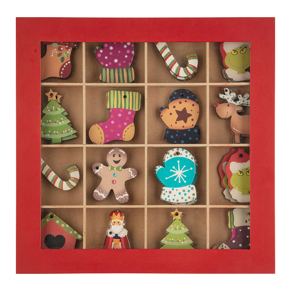 SET NAVIDEÑO DE ESFERAS DE FIGURAS VARIADAS 48pz