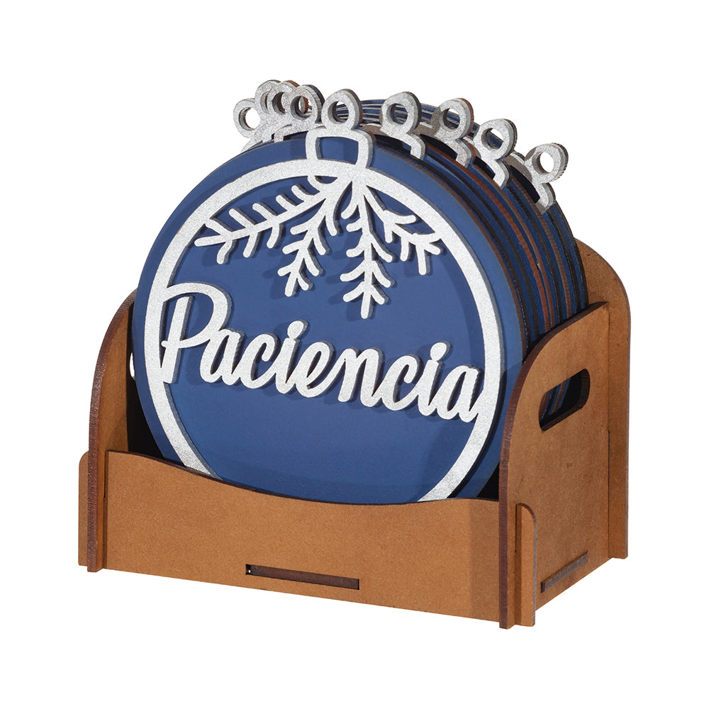KIT DE ESFERAS - MOD. FÈ - AZUL/PLATA (9pz)